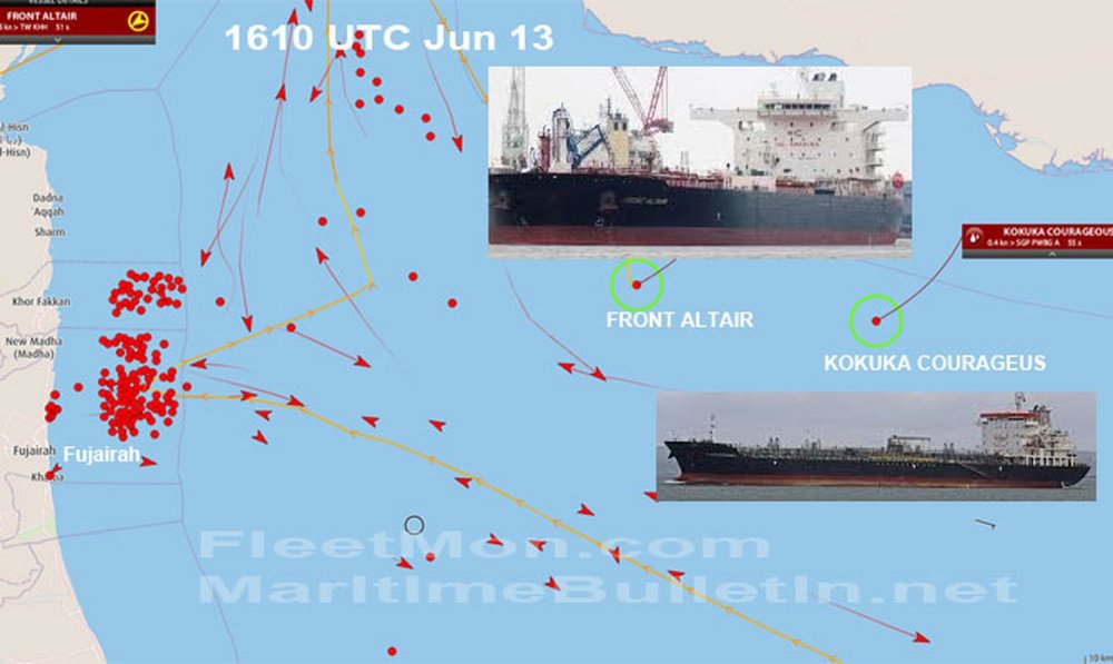 Două nave tanc au fost atacate și incendiate în Golful Oman - douanavetancaufostatacate-1560427723.jpg