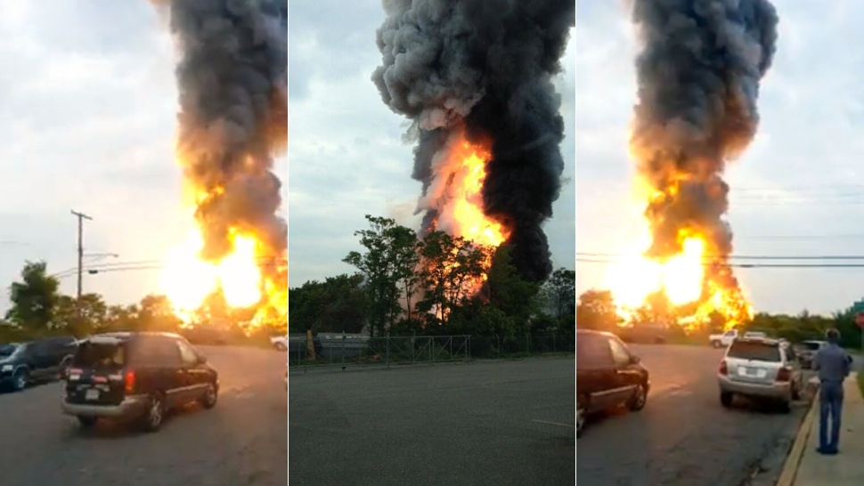 VIDEO. Un tren încărcat cu substanțe chimice a explodat - explozietrenbaltimore-1369830499.jpg