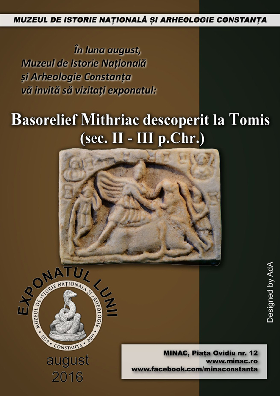 Basorelief mithriac - exponatul lunii  la Muzeul  de Istorie - exponatulluniiaugust2016presa-1470159342.jpg
