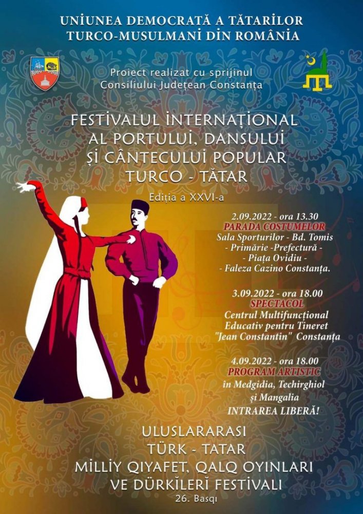 Festivalul Internațional al Dansului, Cântecului și Portului Popular Turco– Tătar, la final, mesager al valorilor identitare - festival-1662393586.jpg
