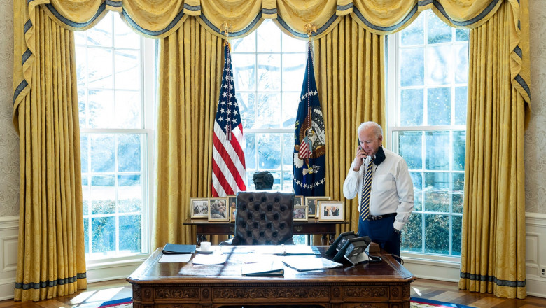 Joe Biden, invitat la Kiev în următoarele zile. Președintele SUA l-a sunat pe Zelenski - fondbidenkiev-1644855209.jpg