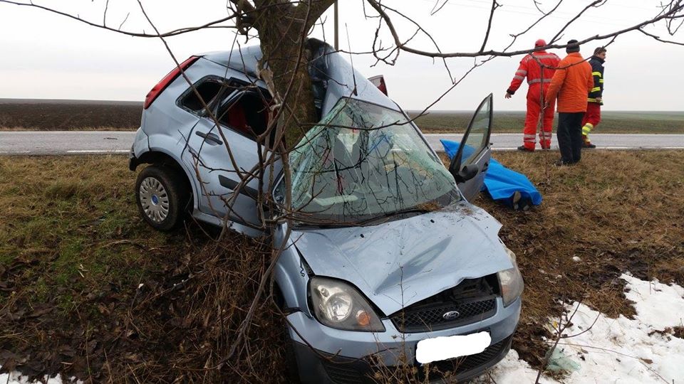Accident rutier grav în județul Constanța. O tânără a murit după ce s-a izbit cu mașina într-un copac de pe marginea drumului - foto-1420289050.jpg