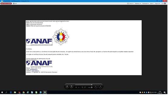 Atenție! Emailuri false în numele ANAF! 