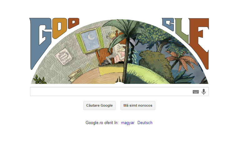 Google îl omagiază pe scriitorul de cărți pentru copii Maurice Sendak, cu un logo animat - google-1370848441.jpg
