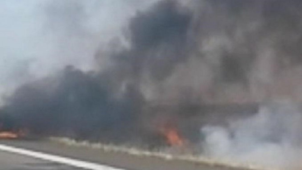 Incendiu în zona autostrăzii A2 Constanța- București - incendiu-1656842248.jpg