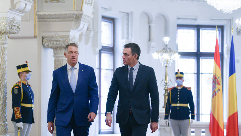 Klaus Iohannis şi premierul Spaniei, Pedro Sanchez, s-au întâlnit la Palatul Cotroceni - iohannissanchez-1647544472.jpg
