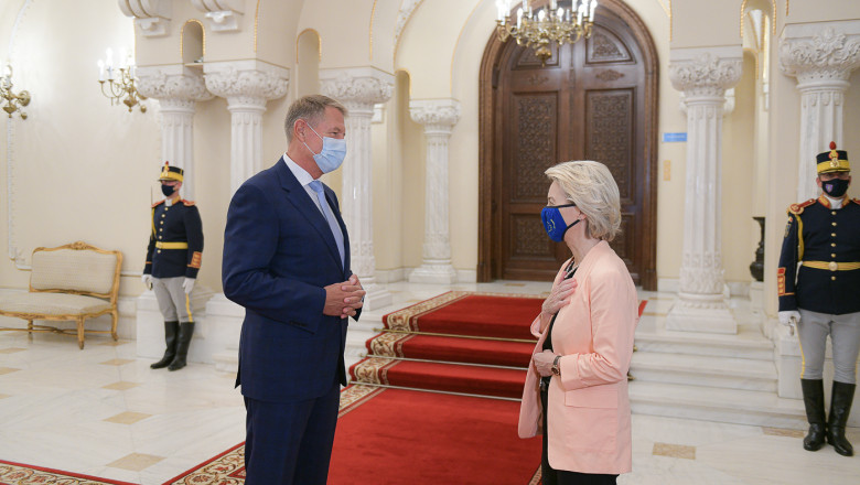 Klaus Iohannis, după întâlnirea cu preşedintele Comisiei Europene, Ursula von der Leyen - mczoptq0mczoyxnoptq0mtu4otgxntrm-1646300135.jpg
