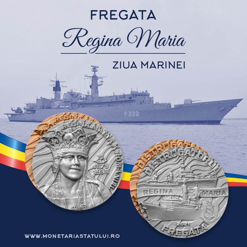 Medalie aniversară “Ziua Marinei - Fregata Regina Maria”, lansată de Forţele Navale Române - medalie-1629009250.jpg