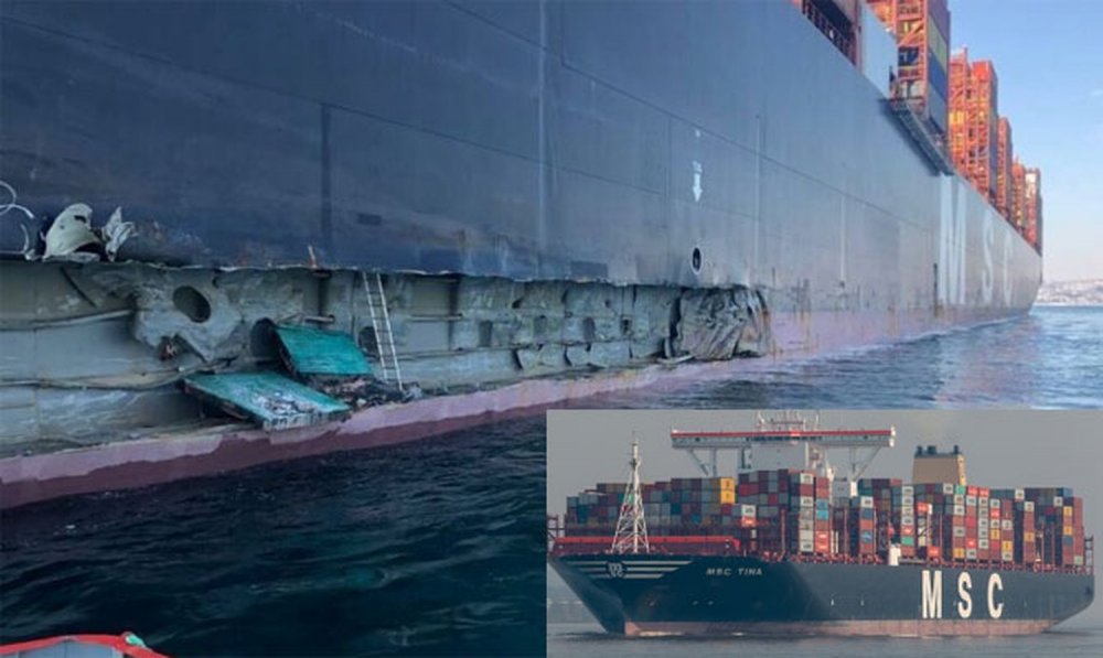 Mega-portcontainerul „MSC Tina”, implicat într-un accident în Turcia - megaportcontaineremsctina-1617038328.jpg