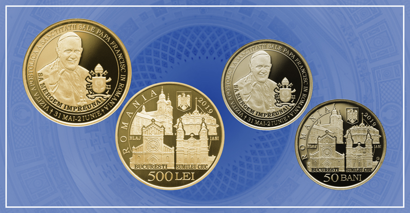 Monede dedicate vizitei Papei Francisc în România - monedededicateviziteipapeifranci-1558733166.jpg