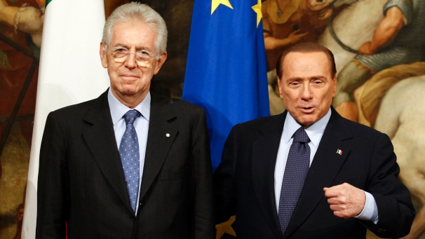 Alegeri în Italia: Coaliția lui Monti, pe locul patru. Partidul lui Berlusconi pe locul doi - montiberlufiducia-1357313547.jpg