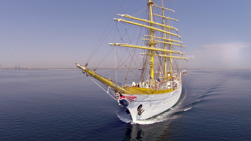 Antrenamente pe mare cu nava școală Mircea înaintea plecării velierului în marș - navascoalamircea-1555514567.jpg