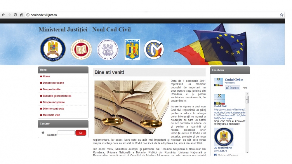 Ministerul Justiției a lansat site-ul 