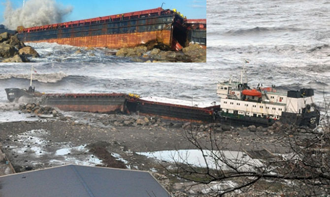 O navă s-a rupt în două, în timpul furtunii de pe Marea Neagră - onavasaruptindoua2101-1516540199.jpg