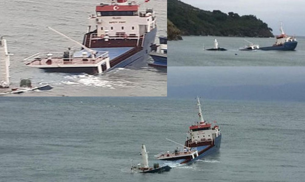 O navă încărcată cu pietriș s-a scufundat în Marea Marmara - onavasascufundatinmareamarmara-1552649998.jpg
