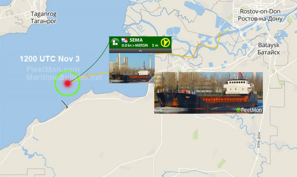 O navă turcească a eșuat pe Canalul Marea Azov – Don - onavaturceascaaesuatpecanalulmar-1604484359.jpg
