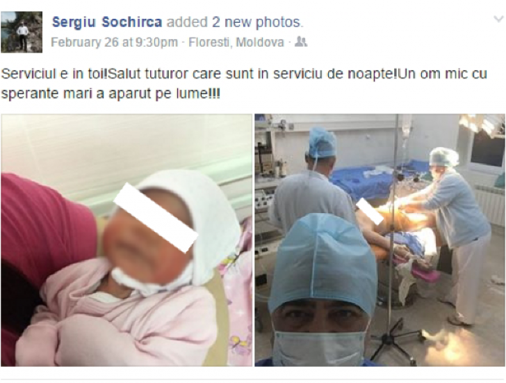 IMAGINI REVOLTĂTOARE! Un medic și-a făcut un selfie în timpul unei nașteri și l-a pus pe Facebook - poza-1456832450.jpg