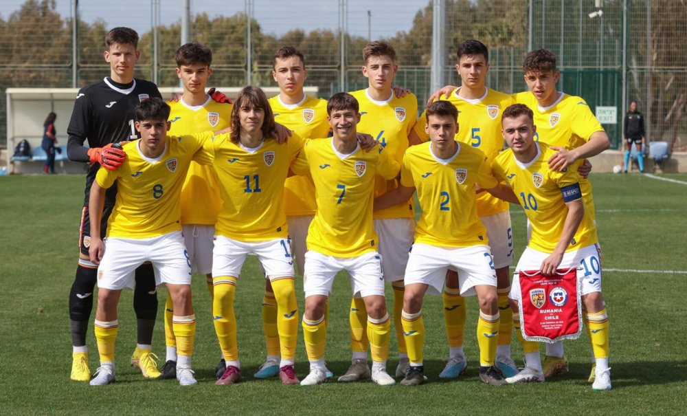 România U16 învinge Chile cu 8-0 în primul meci de la turneul din Israel - romaniau16-1676986399.jpeg