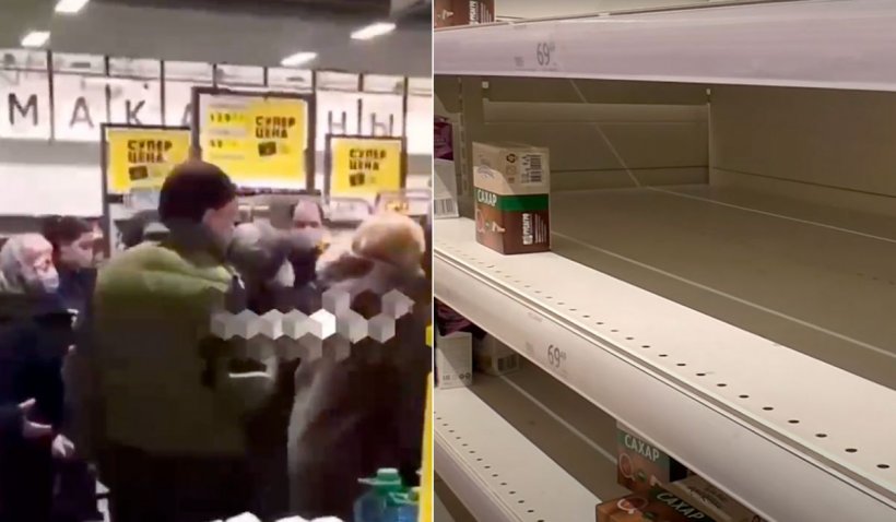 Rușii se bat pentru un pachet de zahăr, într-un supermarket din Moscova - rusi-1647354136.jpg