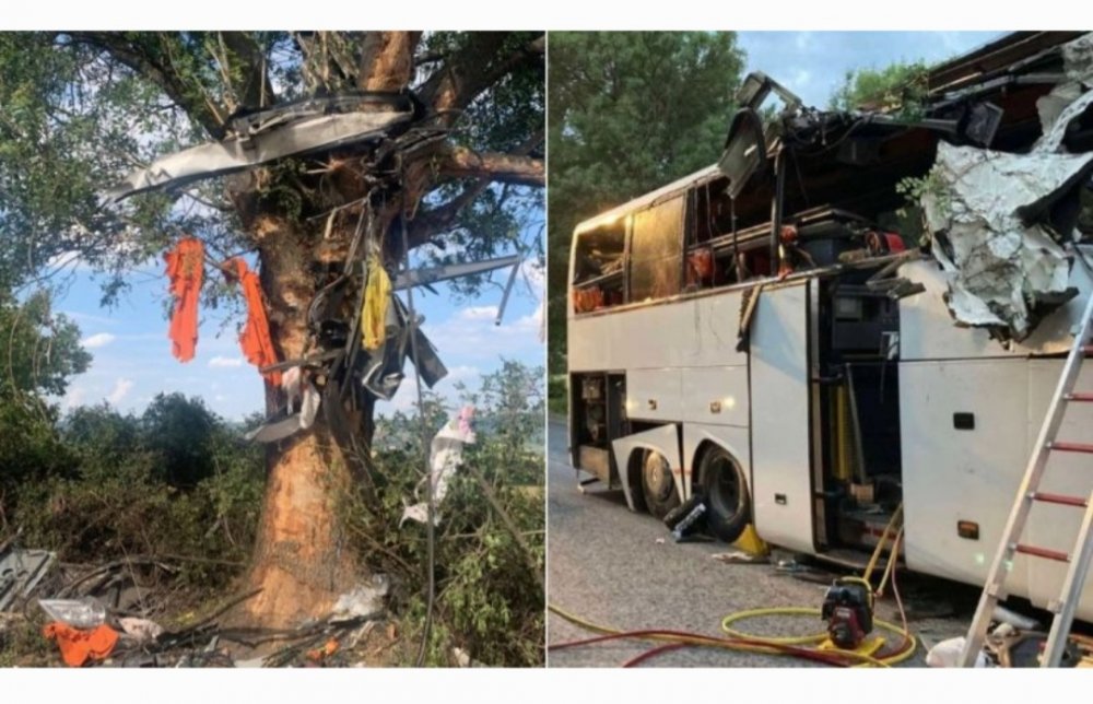 Haine şi bucăţi din autocar au rămas agăţate în copac, după tragedia din Bulgaria - screenshot20220806211503gallery-1659809751.jpg