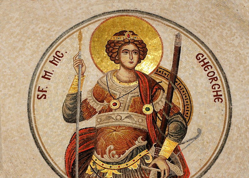 Moaștele Sfântului Gheorghe, donate de arhiepiscopul emerit de Milano, expuse la CONSTANȚA - sfgheorghemozaic-1398171205.jpg