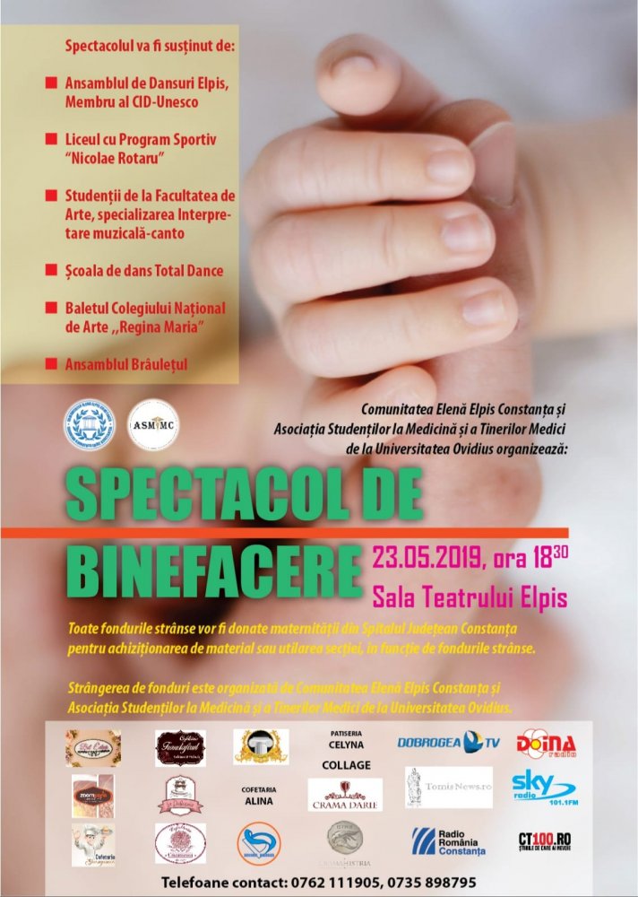 Spectacol caritabil al studenților mediciniști pentru fonduri destinate maternității din Constanța - spectacolcaritabil-1558428317.jpg