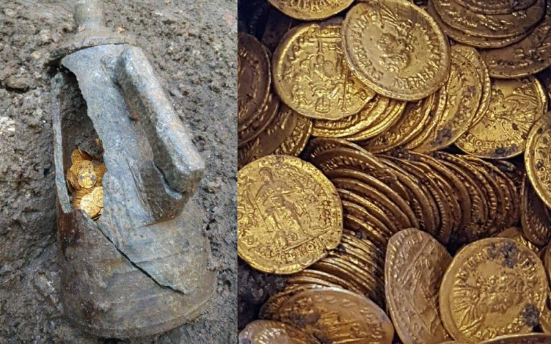Sute de monede de aur din vremea Imperiului Roman, găsite în subsolul unui teatru vechi - sutedemonede-1536581662.jpg