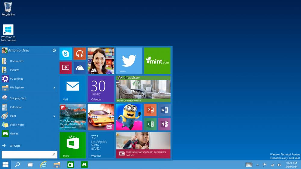 Windows 10 va apărea pe piață. Iată când - techpreviewstartmenu-1418283174.jpg