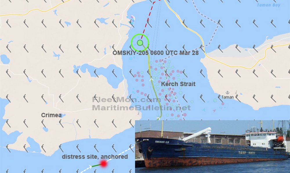 Un cargou rusesc, în pericol, în Marea Neagră - uncargourusescinpericolinmareane-1648478075.jpg