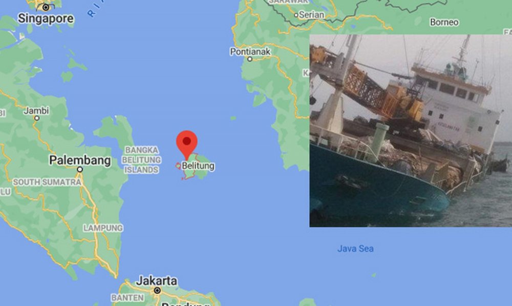 Un cargou s-a scufundat parțial în Marea Java - uncargousascufundatpartialinmare-1611311718.jpg