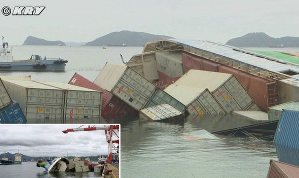 Un portcontainer s-a răsturnat în Japonia. 100 de containere au căzut în mare - unportcontainersarasturnatinjapo-1659357727.jpg