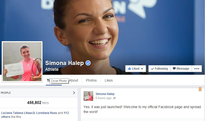 Un LIKE pentru Simona Halep. Tenismena are acum pagină de Facebook - untitled-1407420473.jpg