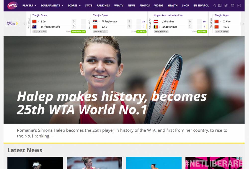 VIDEO / Videoclipul dedicat de WTA Simonei Halep - wta-1507375159.jpg
